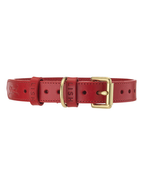 LISH Coopers Leather Collar Cherry Red
