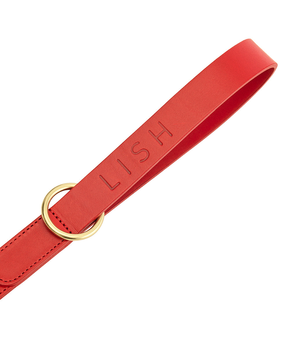 LISH Leather Lead Cherry Red