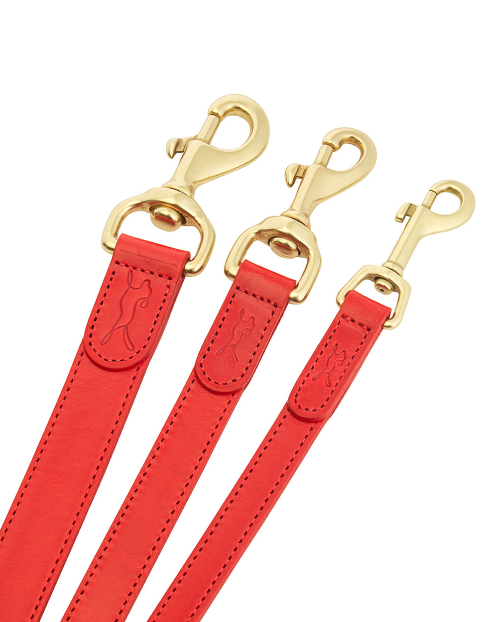 LISH Leather Lead Cherry Red