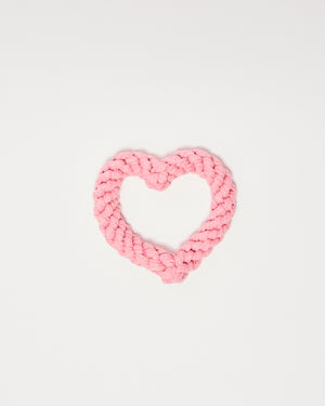 Pink Heart Rope Toy