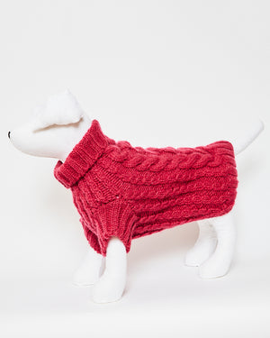 LISH Wilmot Chunky Wool Sweater - Raspberry